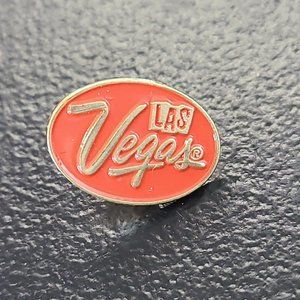 Orange Las Vegas Nevada Travel Souvenir Gold Tone Enamel Collectible Lapel Pin